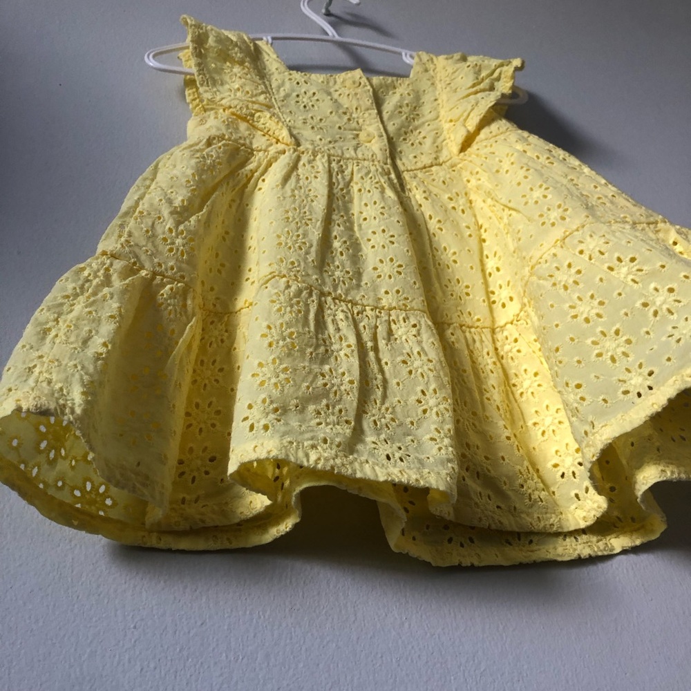 George Bright Yellow Eyelet Ruffle Sundress - Picture 7 of 8